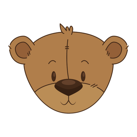 cute and adorable bear teddy character vector illustration designのイラスト素材