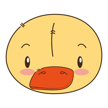 cute and adorable duck character vector illustration designのイラスト素材
