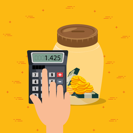 financial and economy icons vector illustration designのイラスト素材