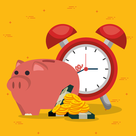 financial and economy icons vector illustration designのイラスト素材