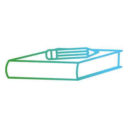 text book school with pencil vector illustration designのイラスト素材