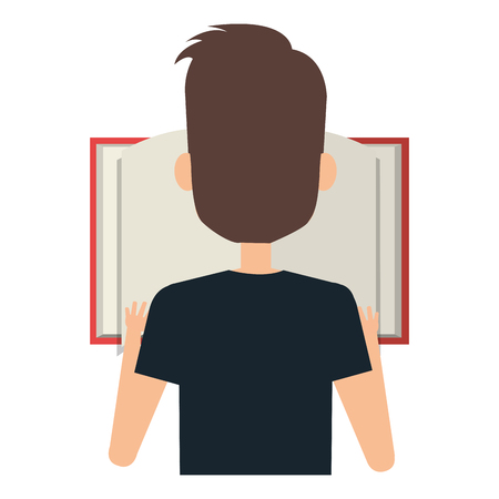 Vector of young student with text books - ID:1-112065088 - Royalty Free ...