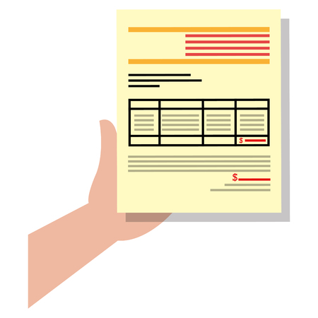 hands with paper document vector illustration designのイラスト素材