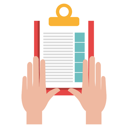 hand with checklist clipboard vector illustration designのイラスト素材