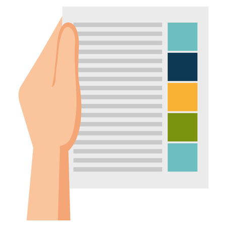 hands with paper document vector illustration designのイラスト素材