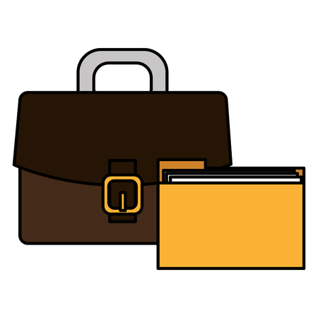 portfolio with file folder vector illustration designのイラスト素材