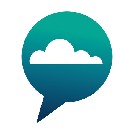 speech bubble with cloud isolated icon vector illustration designのイラスト素材