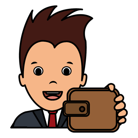 businessman with wallet money vector illustration designのイラスト素材