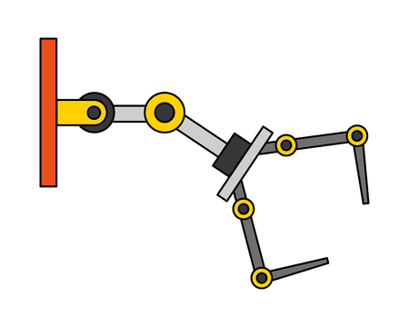 robotic hand machine icon vector illustration designのイラスト素材