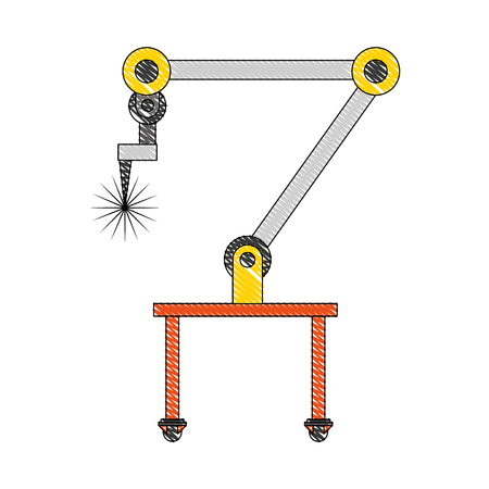 robotic arm automotive and electronic industry sectors vector illustrationのイラスト素材