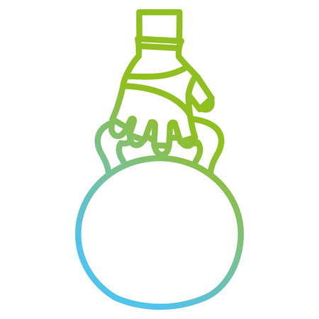 hand lifting dumbell gym accessory vector illustration designのイラスト素材