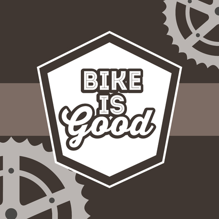 bike is good frame sign wheels background vector illustrationのイラスト素材