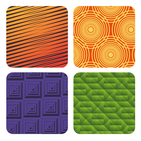 figures geometrics and colors set backgrounds vector illustration designのイラスト素材