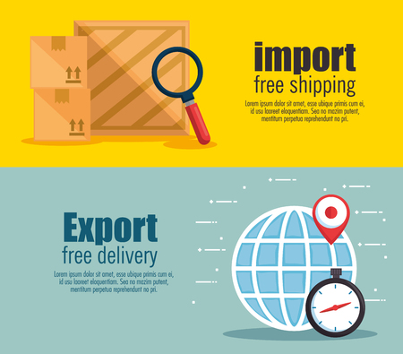 import free shipping set icons vector illustration designのイラスト素材