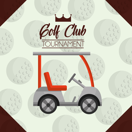 car golf club tournament ball background vector illustrationのイラスト素材