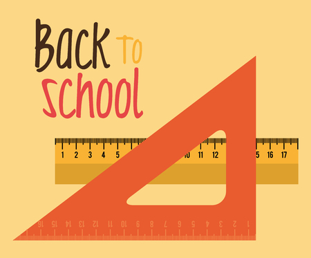 back to school label with rules vector illustration designのイラスト素材