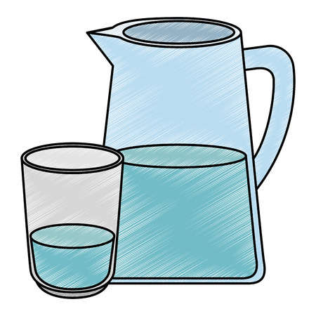 water jar isolated icon vector illustration designのイラスト素材