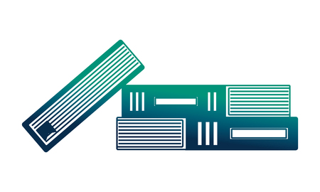 pile of library books isolated icon vector illustration designのイラスト素材