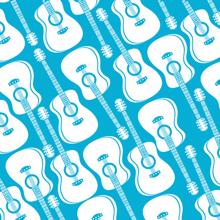 acoustic guitars musical instruments pattern vector illustration designの写真素材