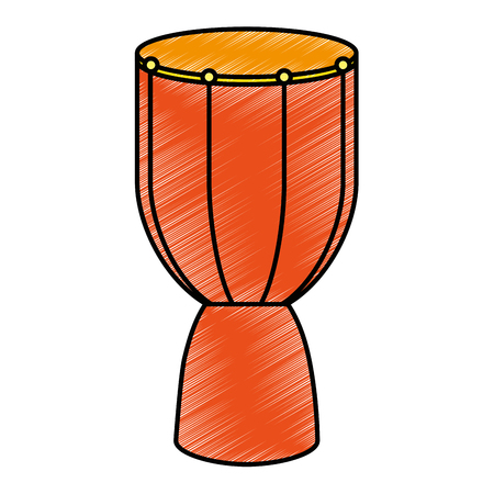 bongo drum tropical instrument vector illustration designのイラスト素材