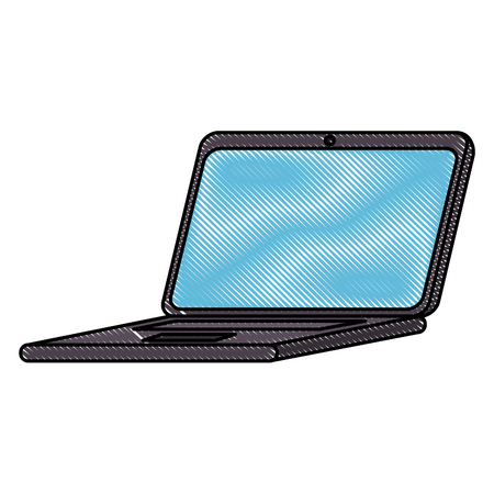 laptop computer isolated icon vector illustration designのイラスト素材