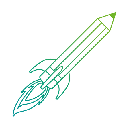 pencil rocket start up vector illustration designのイラスト素材