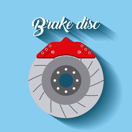 automotive industry brake disc auto part vector illustrationのイラスト素材