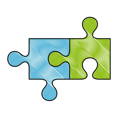 puzzle game pieces icon vector illustration designのイラスト素材