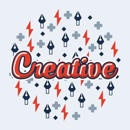 creative idea red sign symbols colors backgorund vector illustrationのイラスト素材