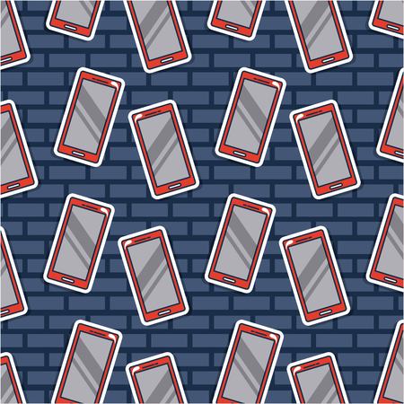 creative idea smartphones technology background vector illustrationのイラスト素材