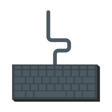 computer keyboard isolated icon vector illustration designのイラスト素材