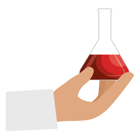 hand with medical tube test vector illustration designのイラスト素材