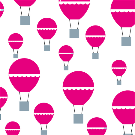 balloon air hot flying pattern vector illustration designのイラスト素材