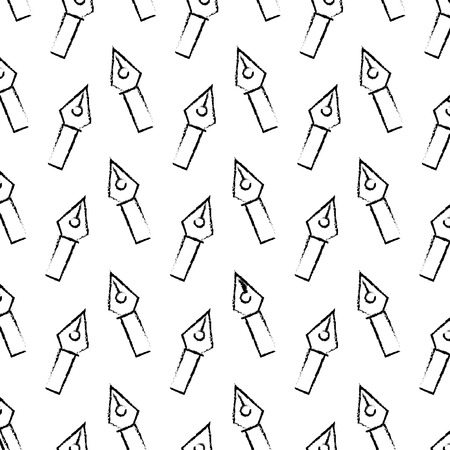 steel tip pen creativity write tool pattern vector illustration hand drawingのイラスト素材