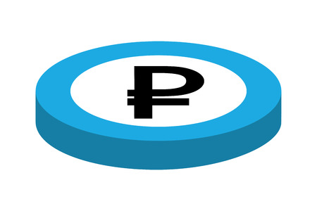 coin currency sign ruble money russian vector illustrationのイラスト素材