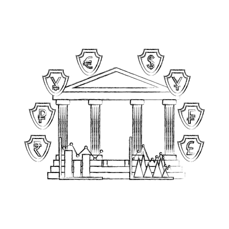 banking business foreign exchange currency vector illustrationのイラスト素材