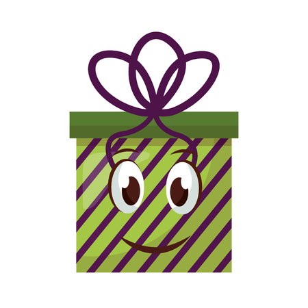 gift box present kawaii character vector illustration designのイラスト素材