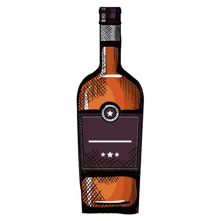 wine bottle drink icon vector illustration designのイラスト素材