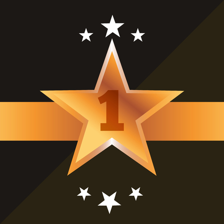 movie awards star number one winner vector illustrationのイラスト素材