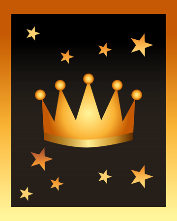 movie awards crown stars backgroud vector illustration