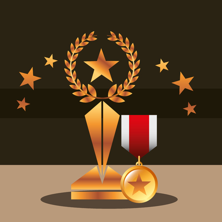 movie awards recognition badge star prize vector illustraitonのイラスト素材