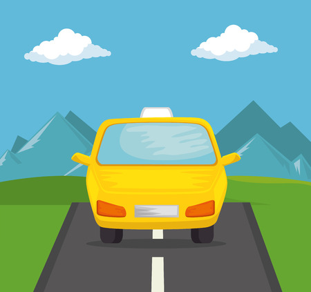taxi transport public icon vector illustration designのイラスト素材