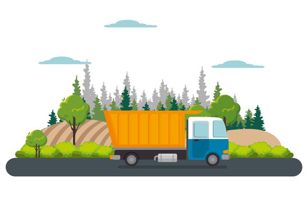 delivery service truck isolated icon vector illustration designのイラスト素材