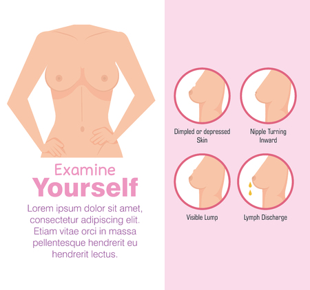 types of appearances of the breast vector illustration designのイラスト素材