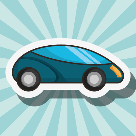 blue background car driving colors vector illustrationのイラスト素材