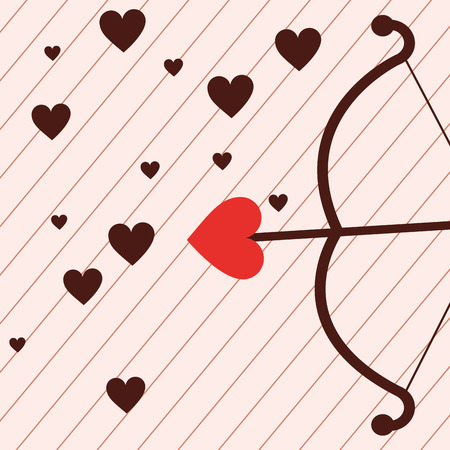 valentines day love arc arrowed hearts vector illustrationのイラスト素材