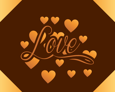 valentines day love hearts loving romantic card vector illustrationのイラスト素材