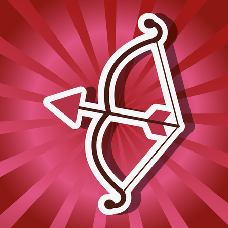 valentines day love arc arrow vector illustrationのイラスト素材