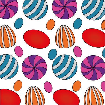 sweet confectionery candies bonbons tasty background vector illustrationのイラスト素材