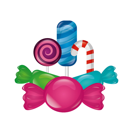sweet candies isolated icon vector illustration designのイラスト素材